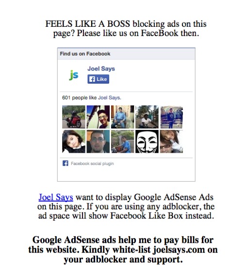 Dealing With Ad Block Users