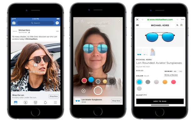 Facebook enables users to virtually try on products