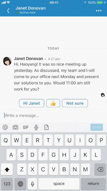 LinkedIn adds a voice clip feature to its messaging tool