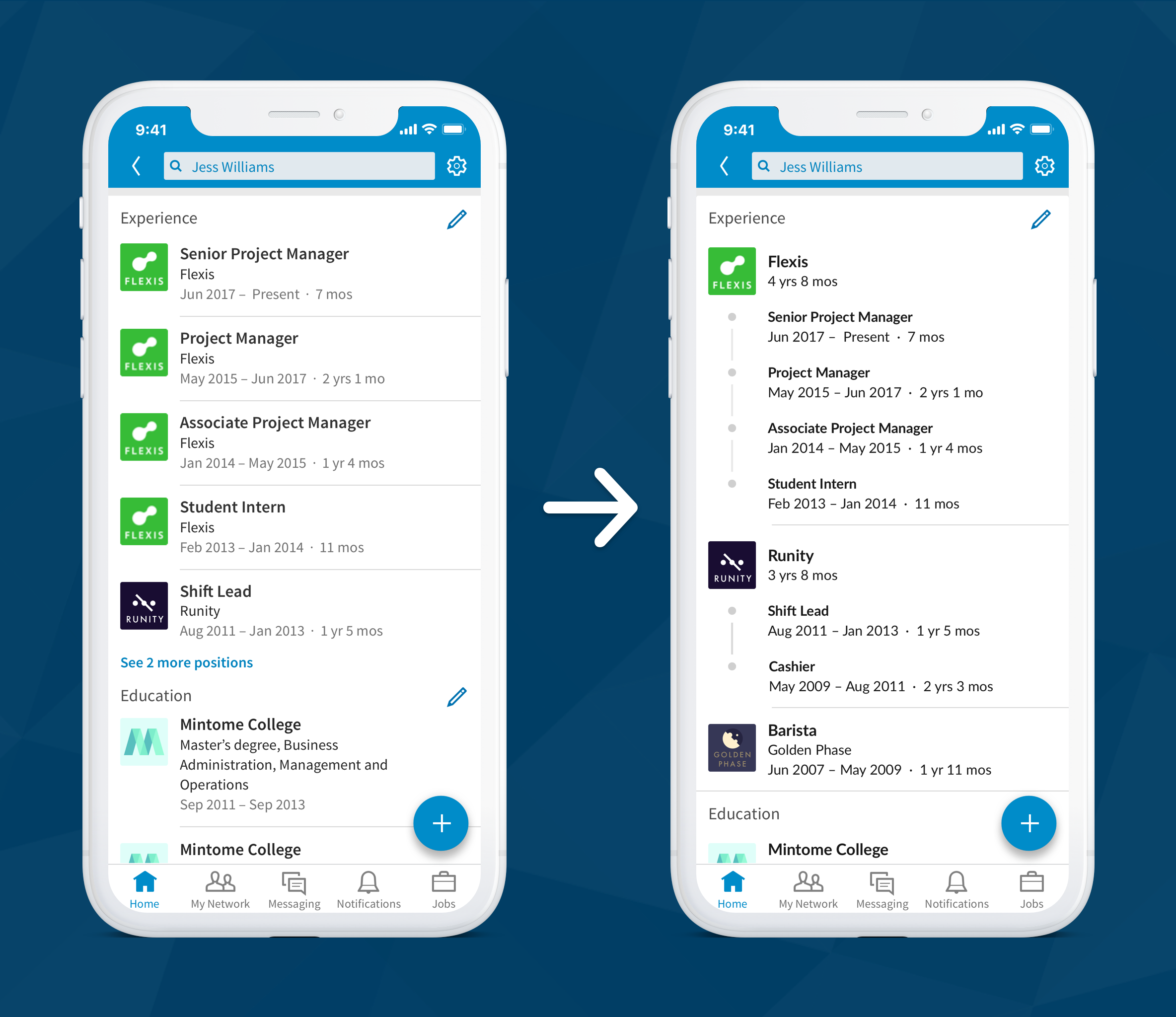 LinkedIn updates profiles’ Experience listing