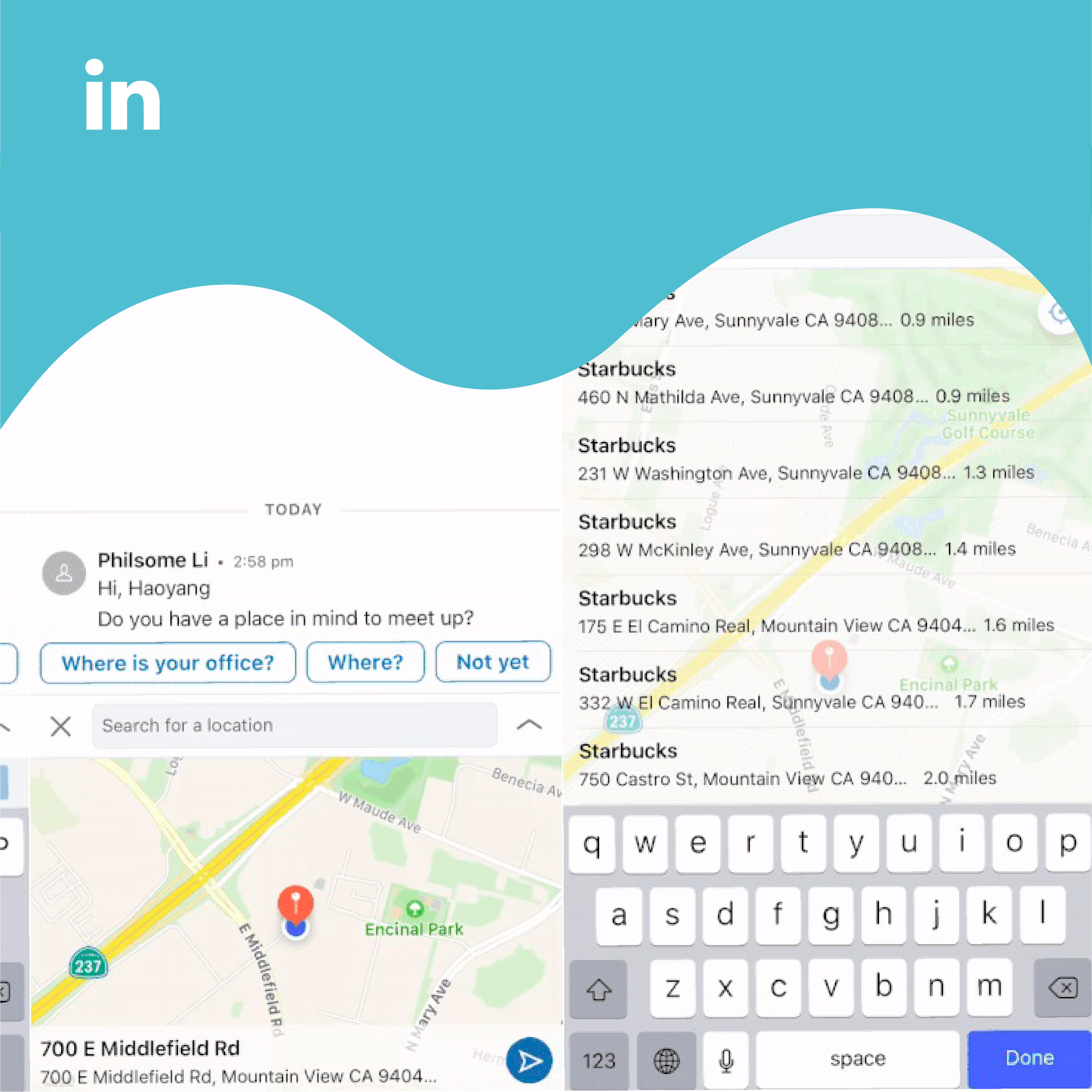 LinkedIn rolls out location-sharing​ options
