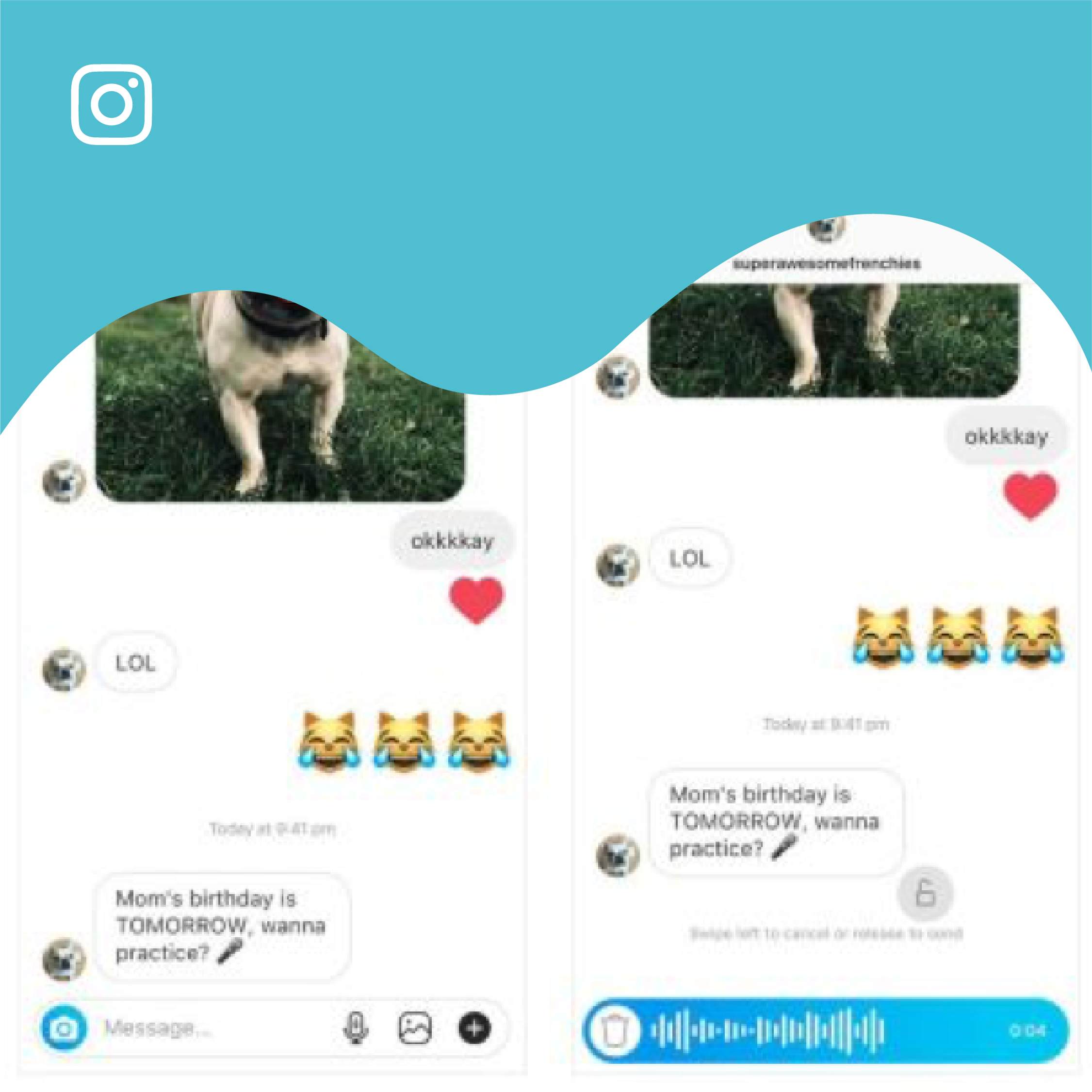 Voice Messaging live on Instagram DM
