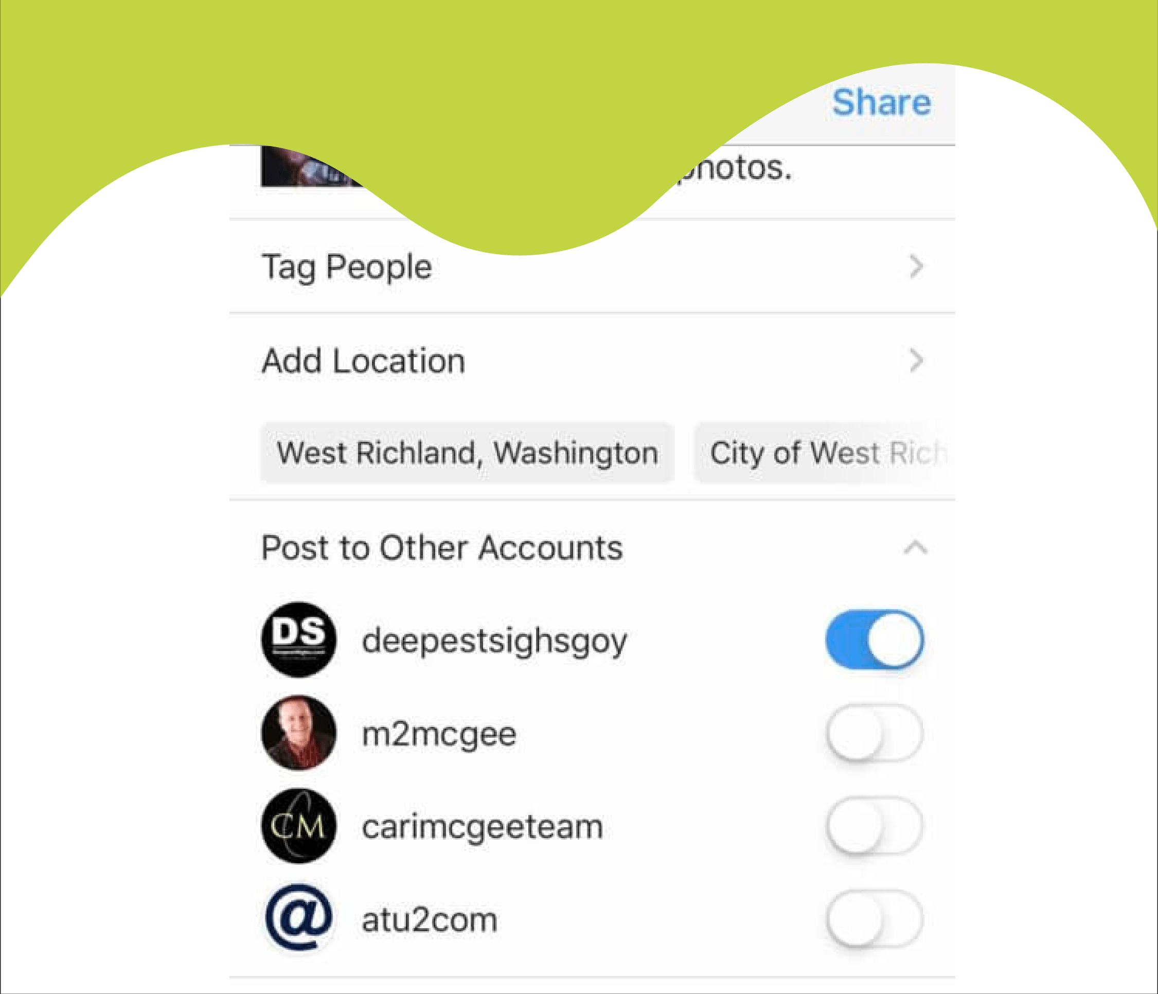Instagram allows multi-profile posting