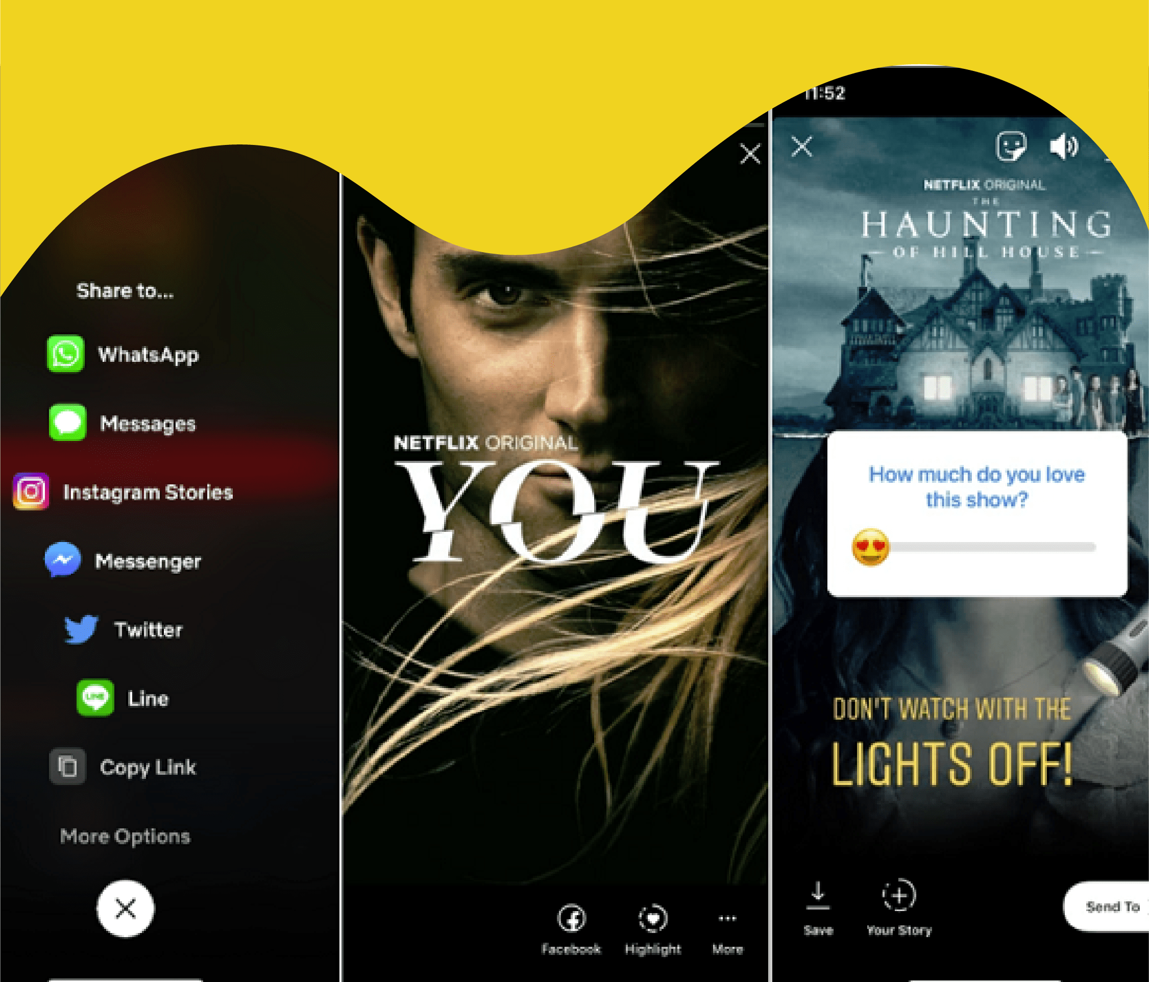 “Netflix and share” to Instagram Stories