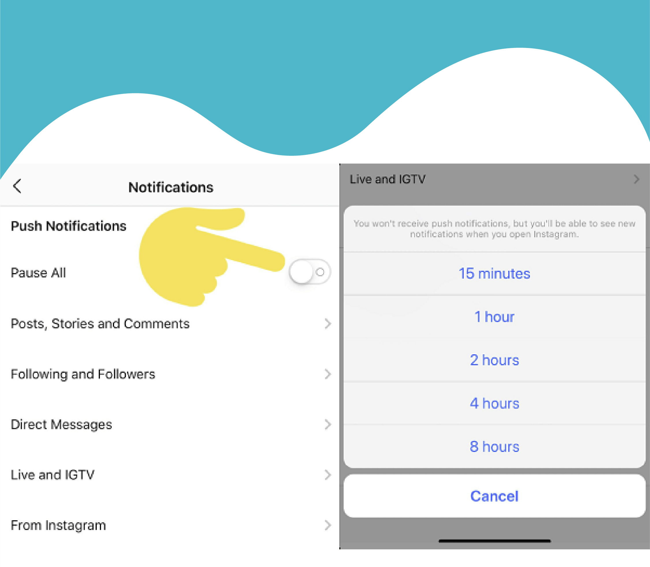 Instagram adds a ‘Pause All’ notifications option