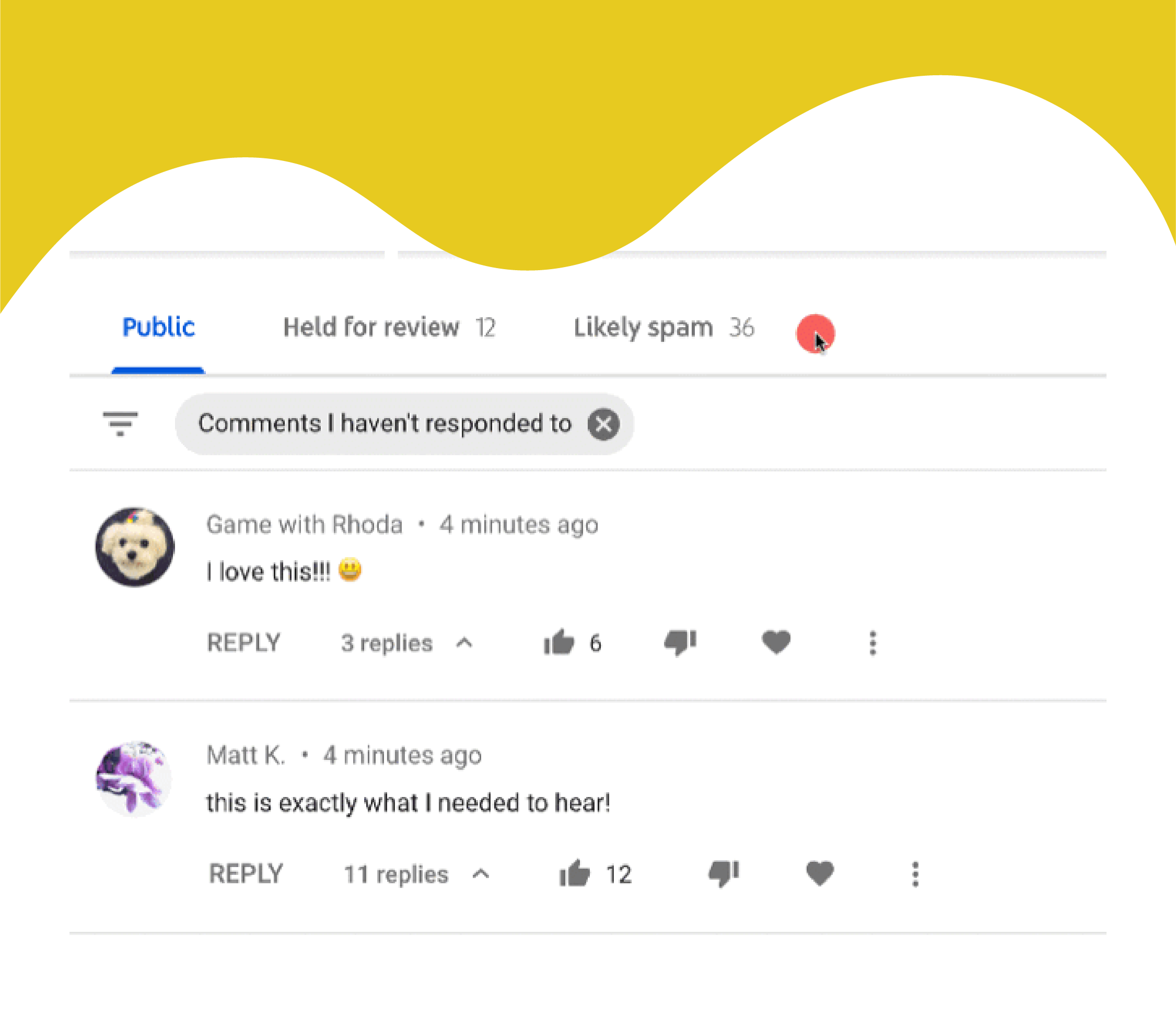 YouTube debuts new comment search filters