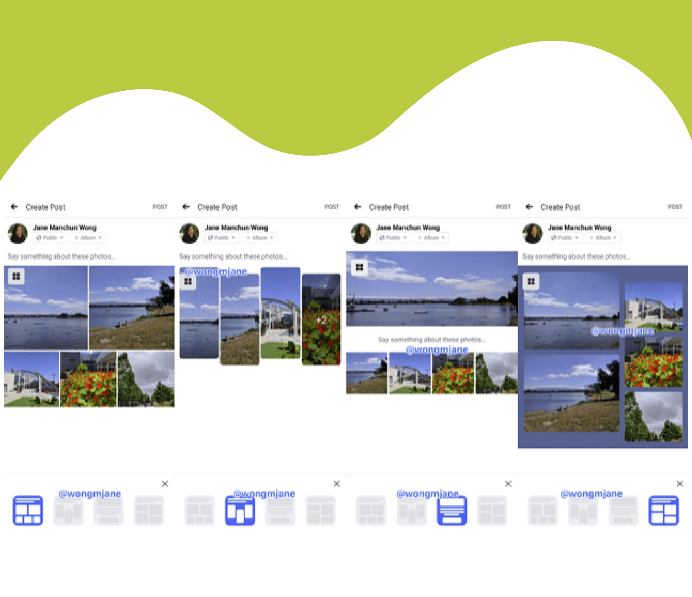 Facebook considers new photo layout options