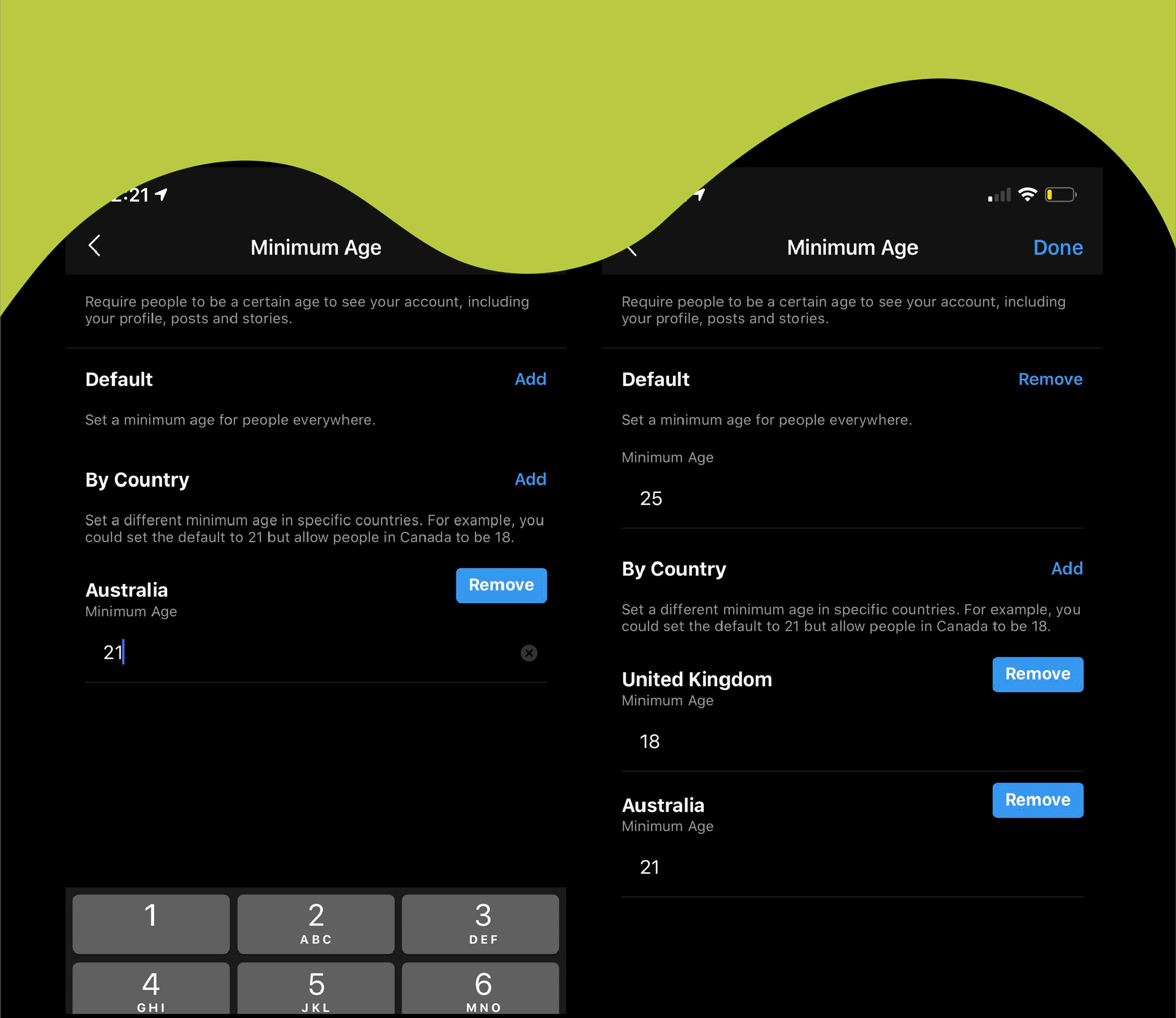 Instagram takes age restrictions options to the next level