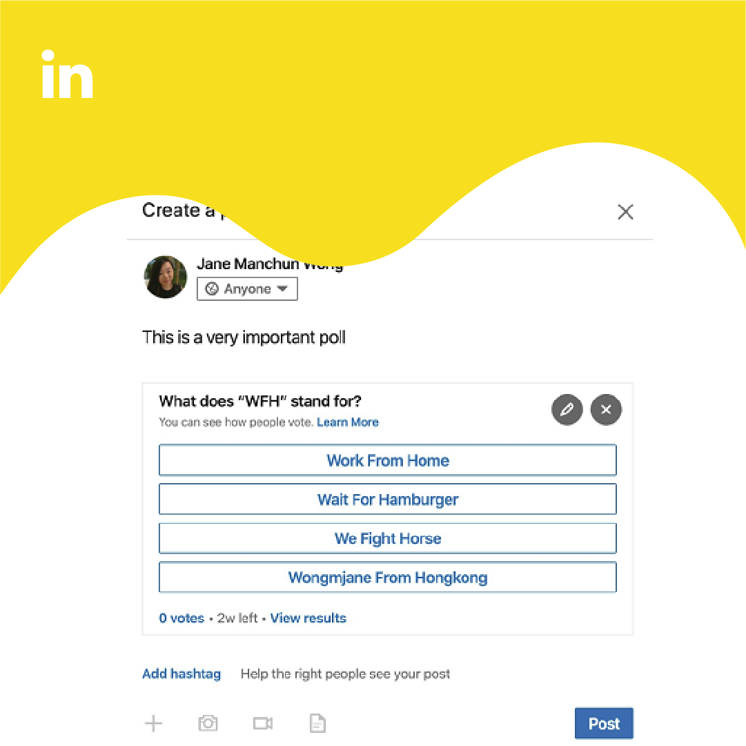 LinkedIn is testing polls