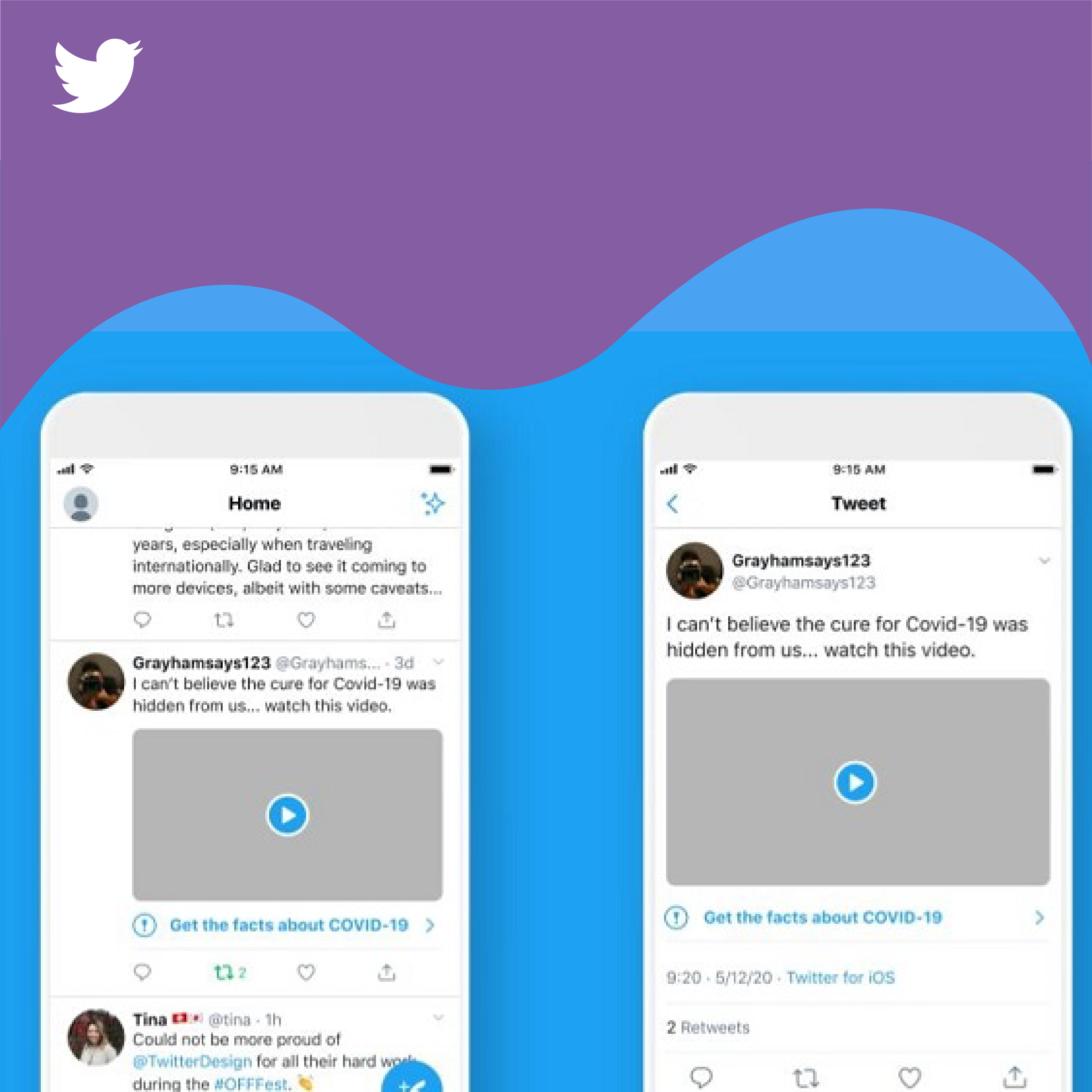 Twitter adds new labels for COVID-19 fake news
