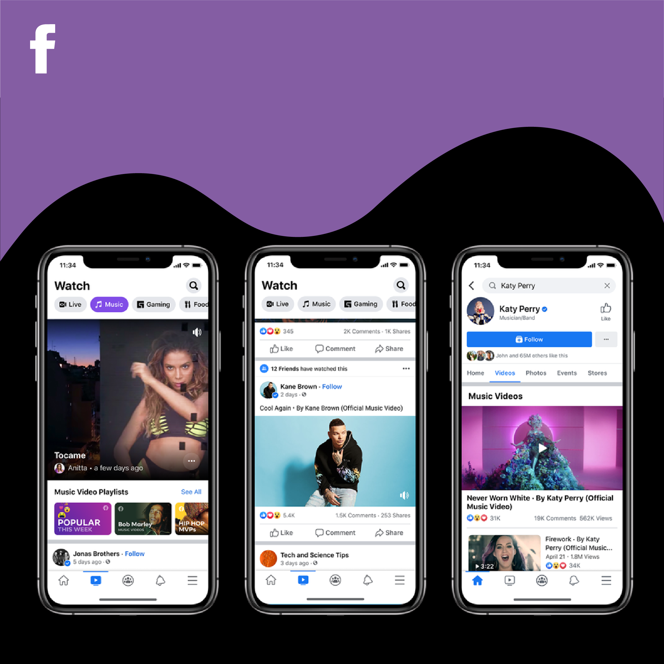 Facebook brings official music videos to FB Watch