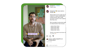 Instagram tests more subscription-based features