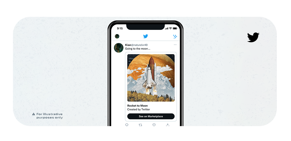 <strong>Twitter’s new NFT link preview display </strong>