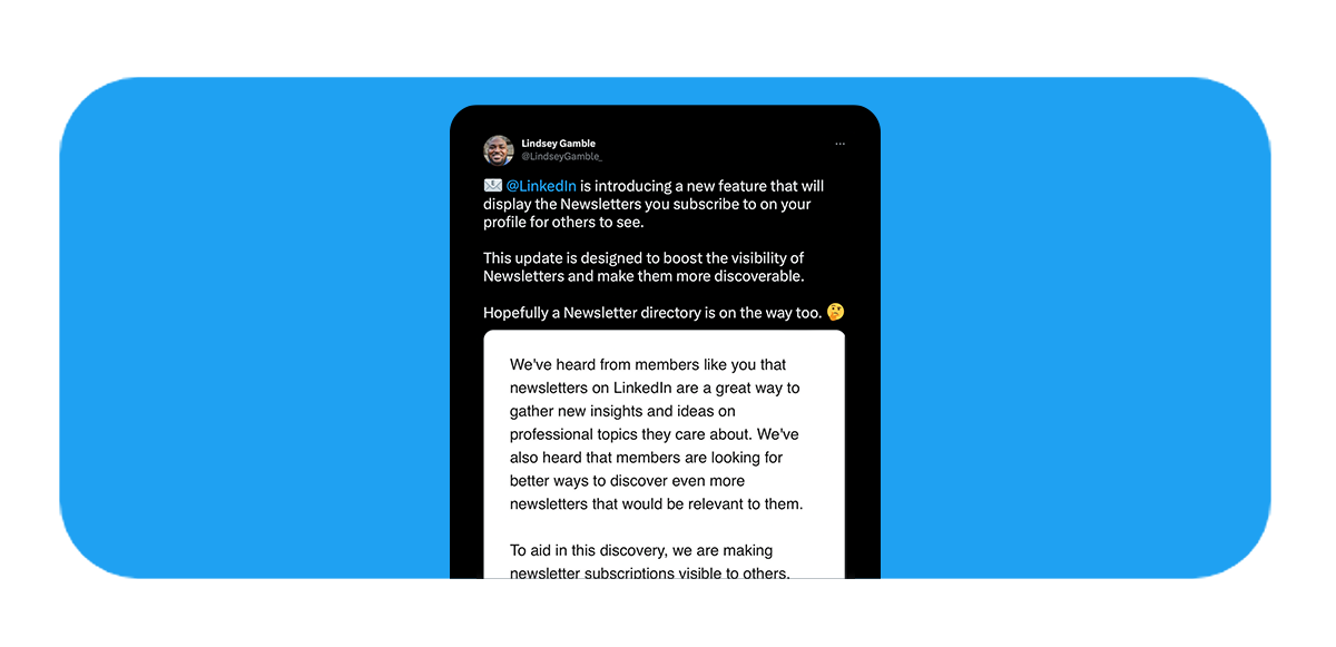 <strong>LinkedIn boosts newsletter discovery</strong>