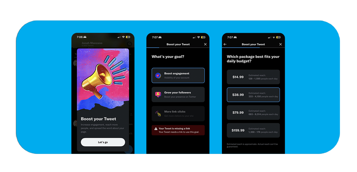 <strong>Quick-boost tweets from the comfort of your feed</strong>