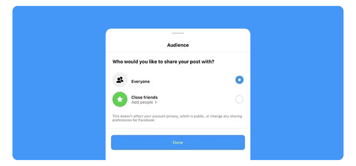 Instagram’s new "Close Friends" circle for Posts
