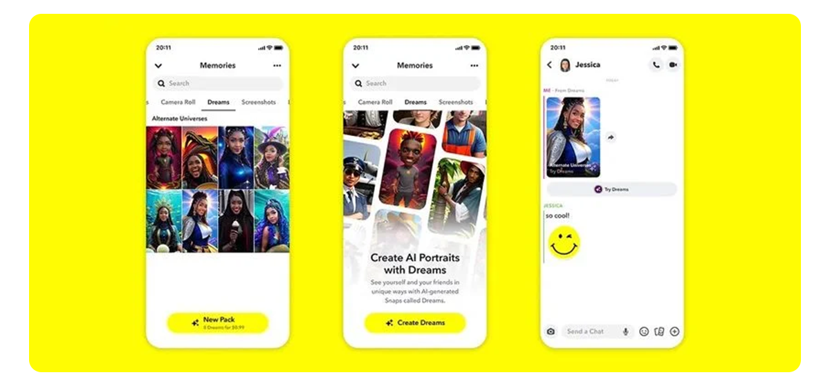 Snapchat launches its AI Dreamscapes 