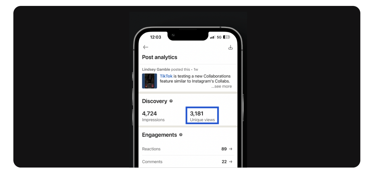 LinkedIn rolls out "unique views"
