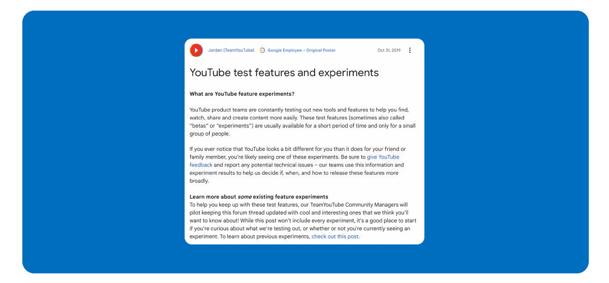 YouTube tests AI content generator