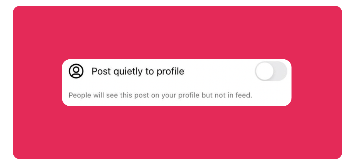 Keeping it quiet on Instagram