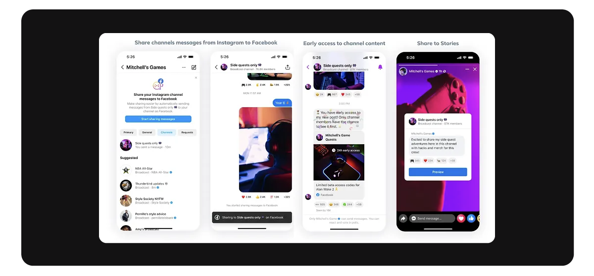 Instagram Broadcast Channels coming to Facebook
