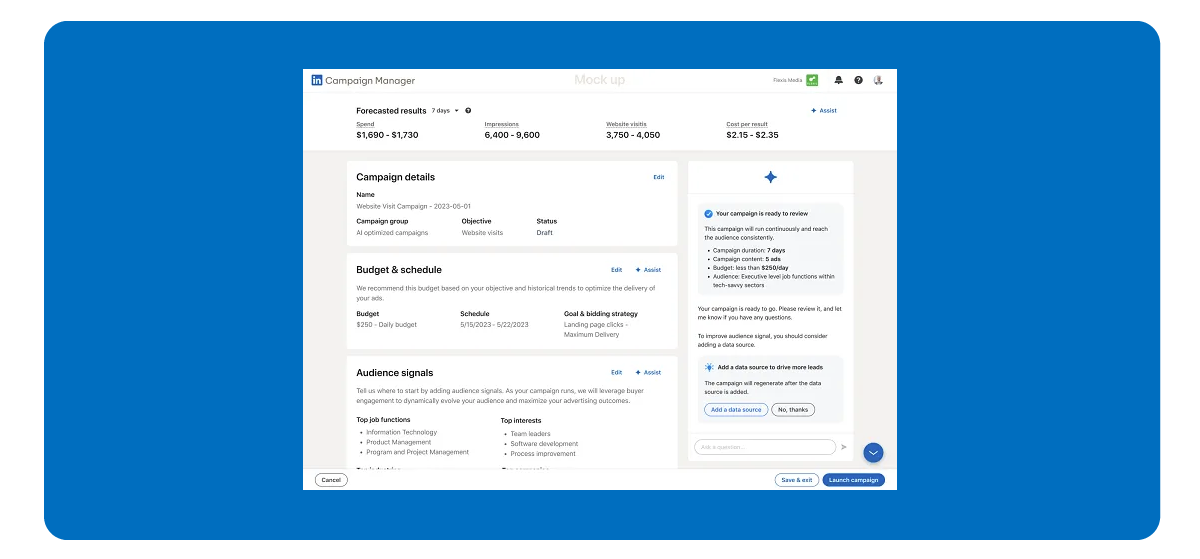 LinkedIn's "Accelerate" makes campaign creation a breeze