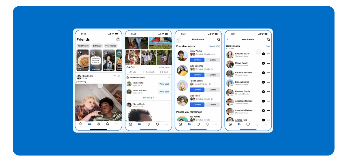 Facebook goes retro with friends-first experience