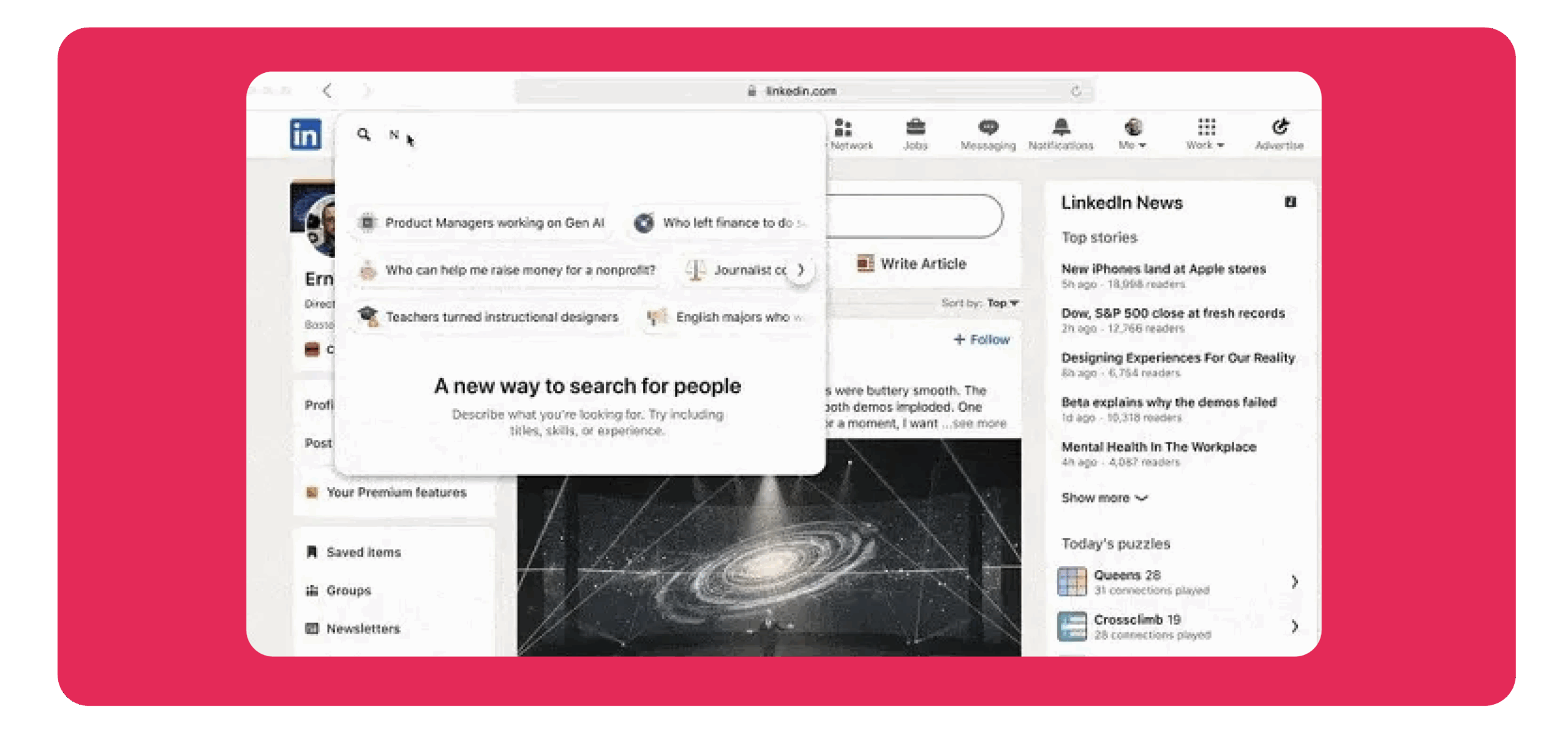 AI search arrives to LinkedIn